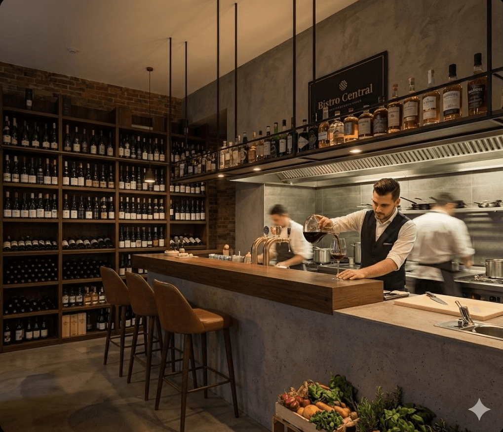 Elegant bar area